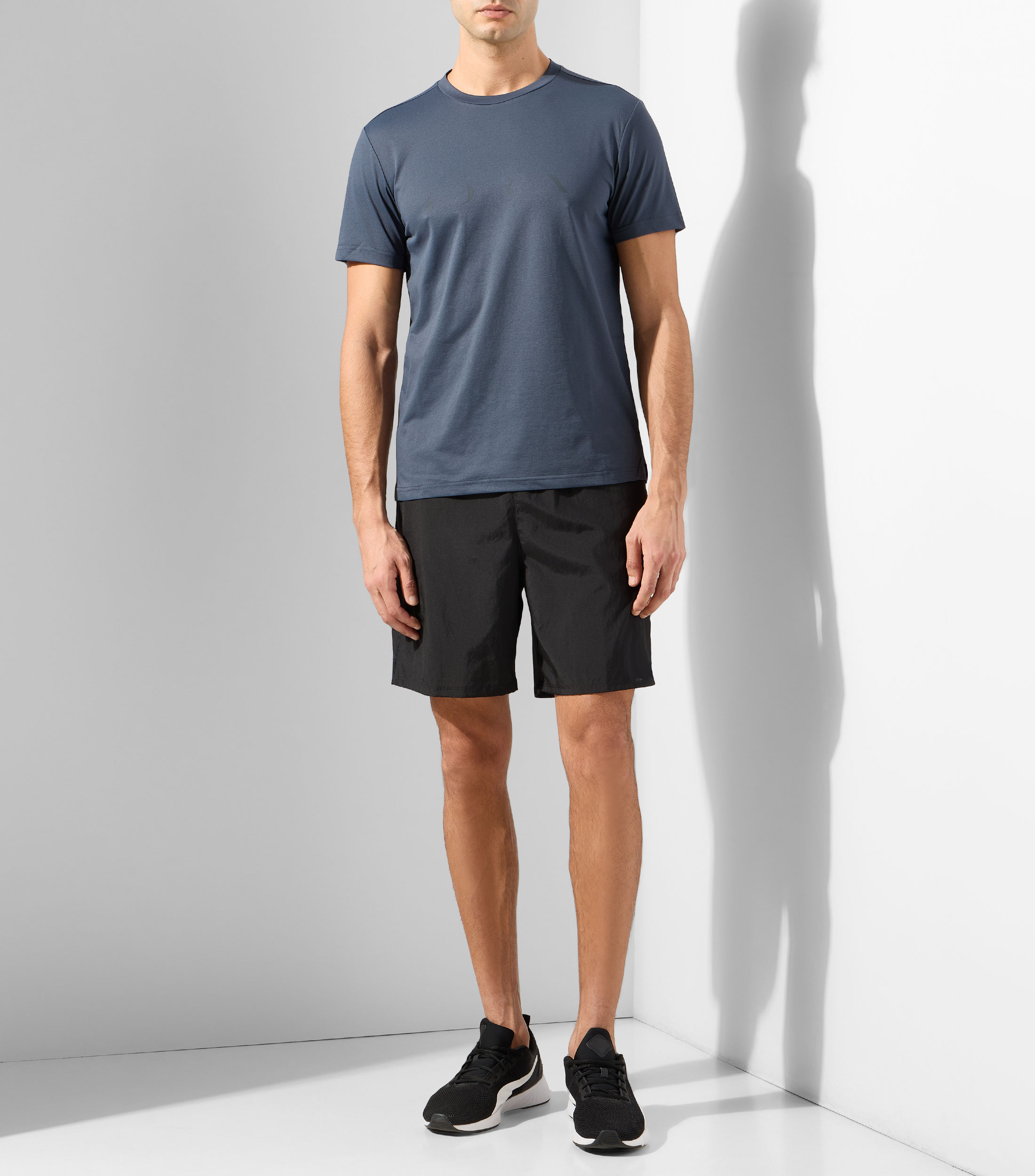 Playera para entrenamiento cuello redondo manga corta estampada Hombre